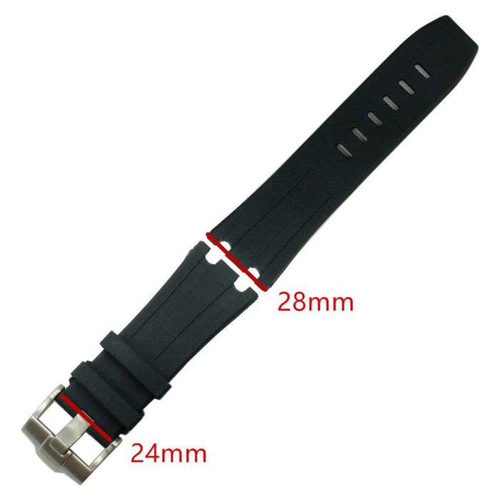 curea ceas Audemars Piguet, neagra din silicon.