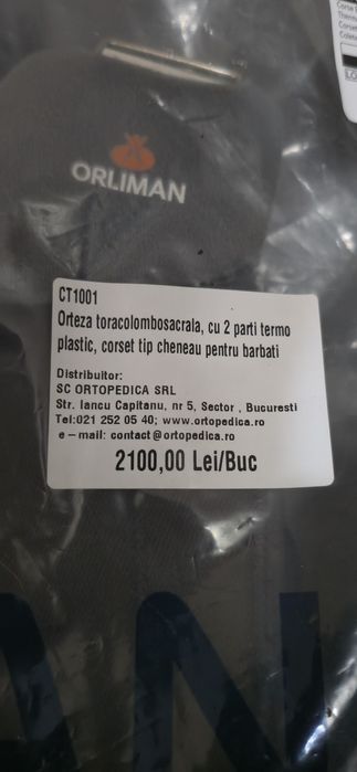 Corset medical pentru spate