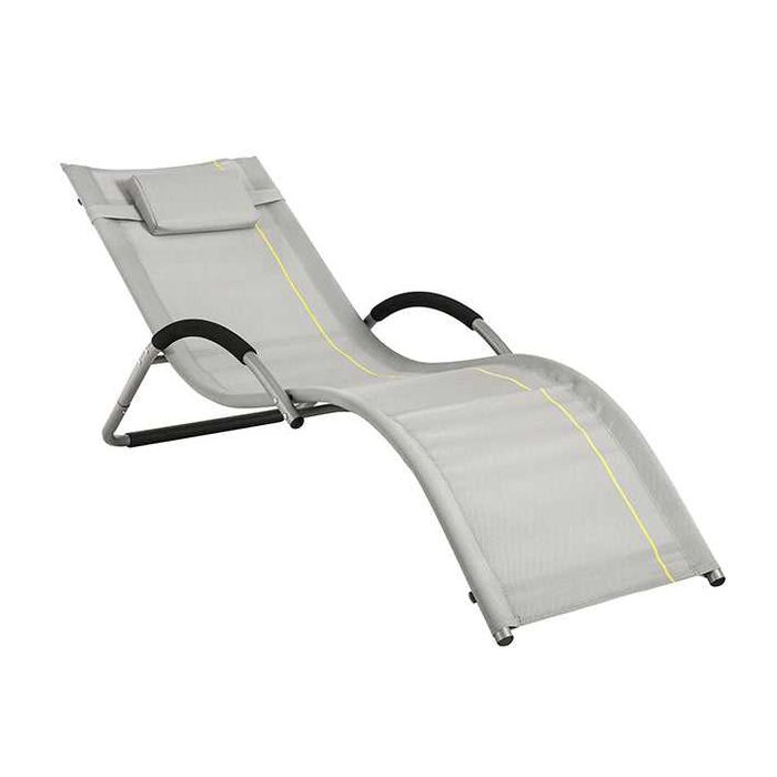Sezlong metalic gradina cu perna confortabila |SB OGS38-HG