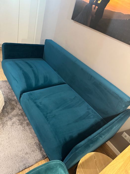 Canapea extensibila turcoaz