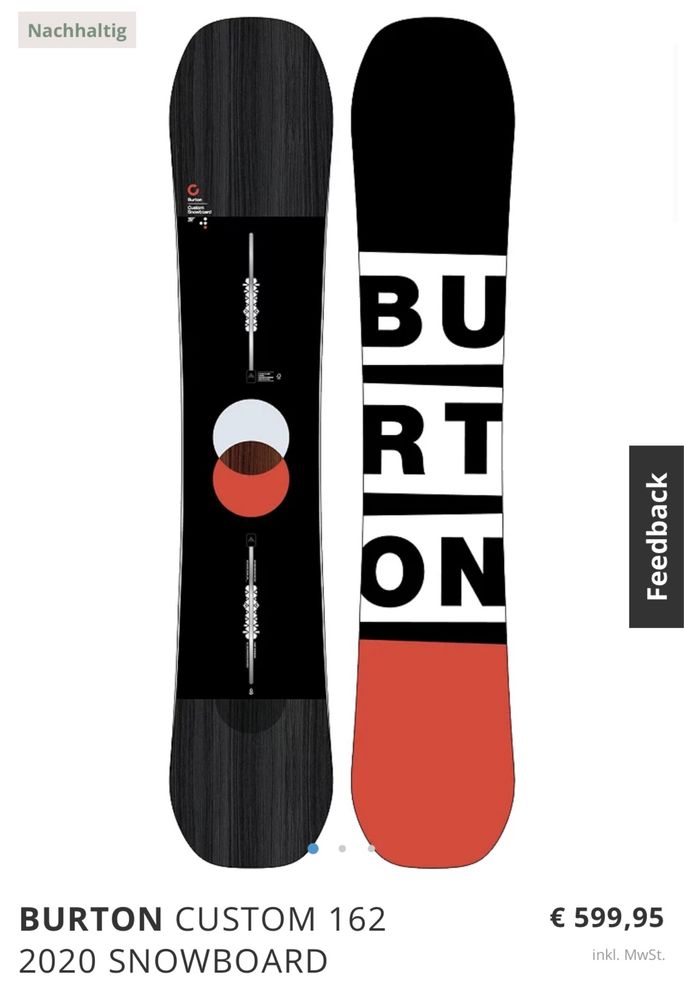 Snowboard Burton Custom Flying V - 1.54cm