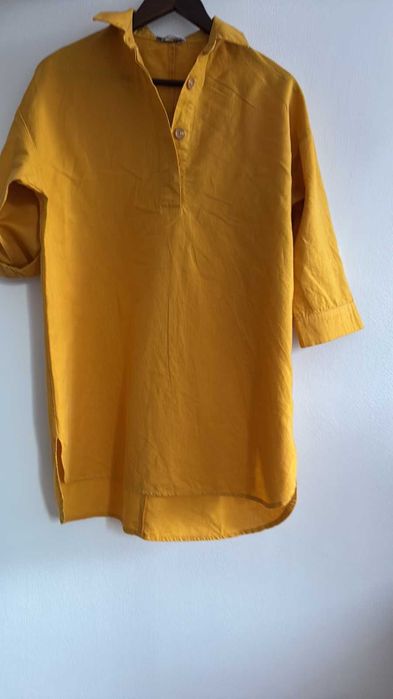 Дамска жълта туника лен/памук, Reserved, размер 34