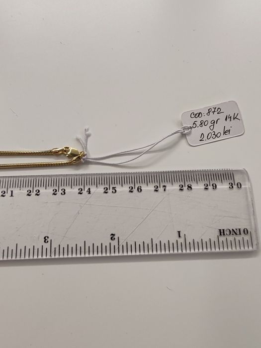 Lanț unisex model șarpe Aur 14k Gr 5,80