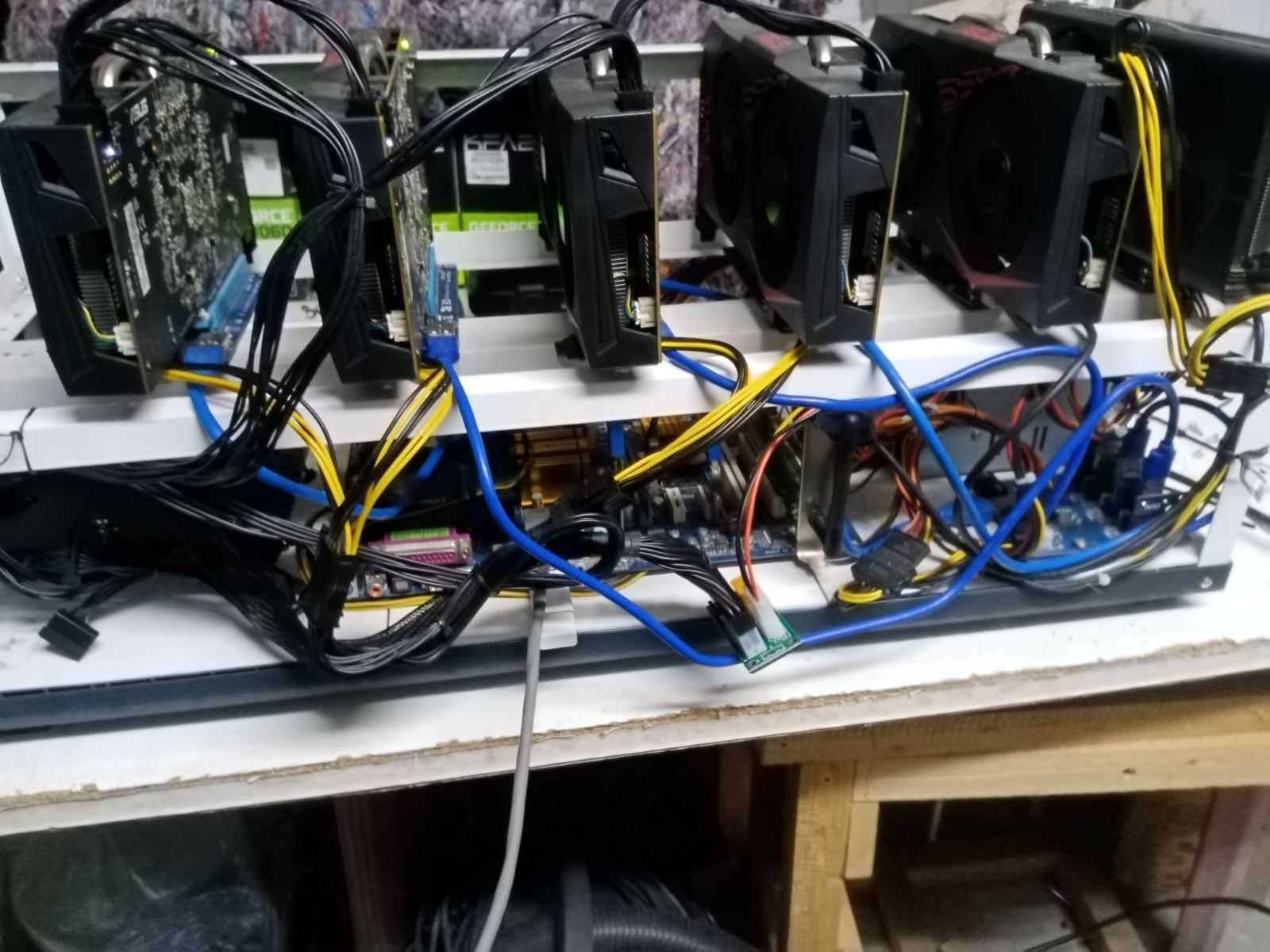 Mining rig копачка 5x 570 8gb + 1x 470 8gb