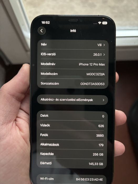 iPhone 12 Pro Max 256gb baterie high capacity