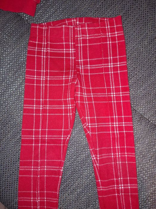 Зимен/коледен комплект панталон и   блуза H&M за момиче, 4-5 год