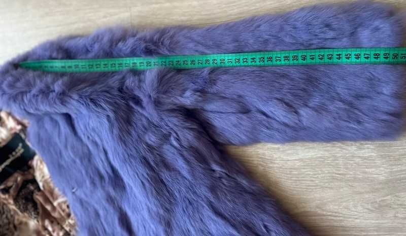 Haină de blană mov/liliachie din blană naturală – mărimea S