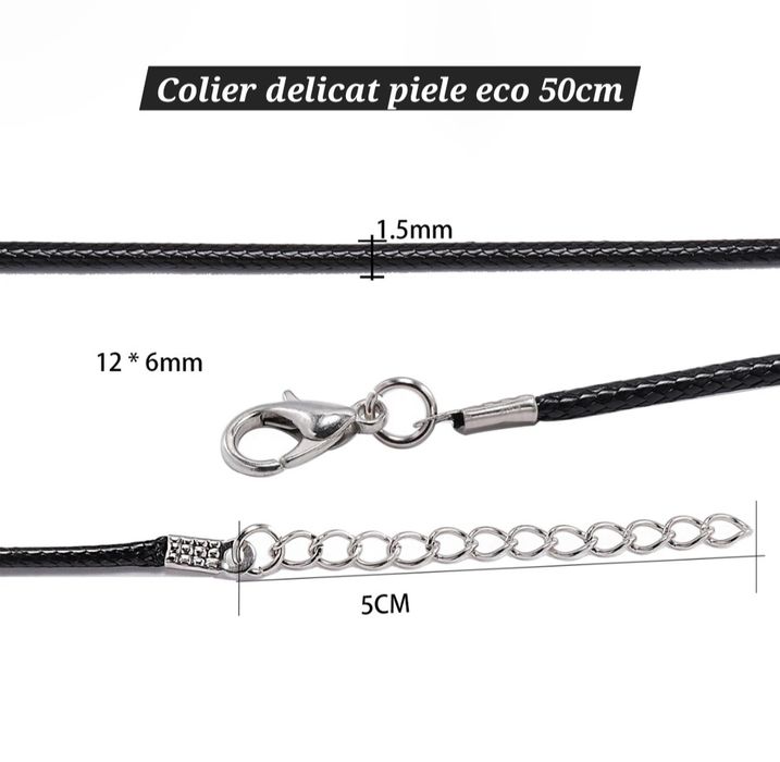 Set 3 cristale Cuarț Roz+Colier piele eco. Reiki, aduc iubire, noroc.