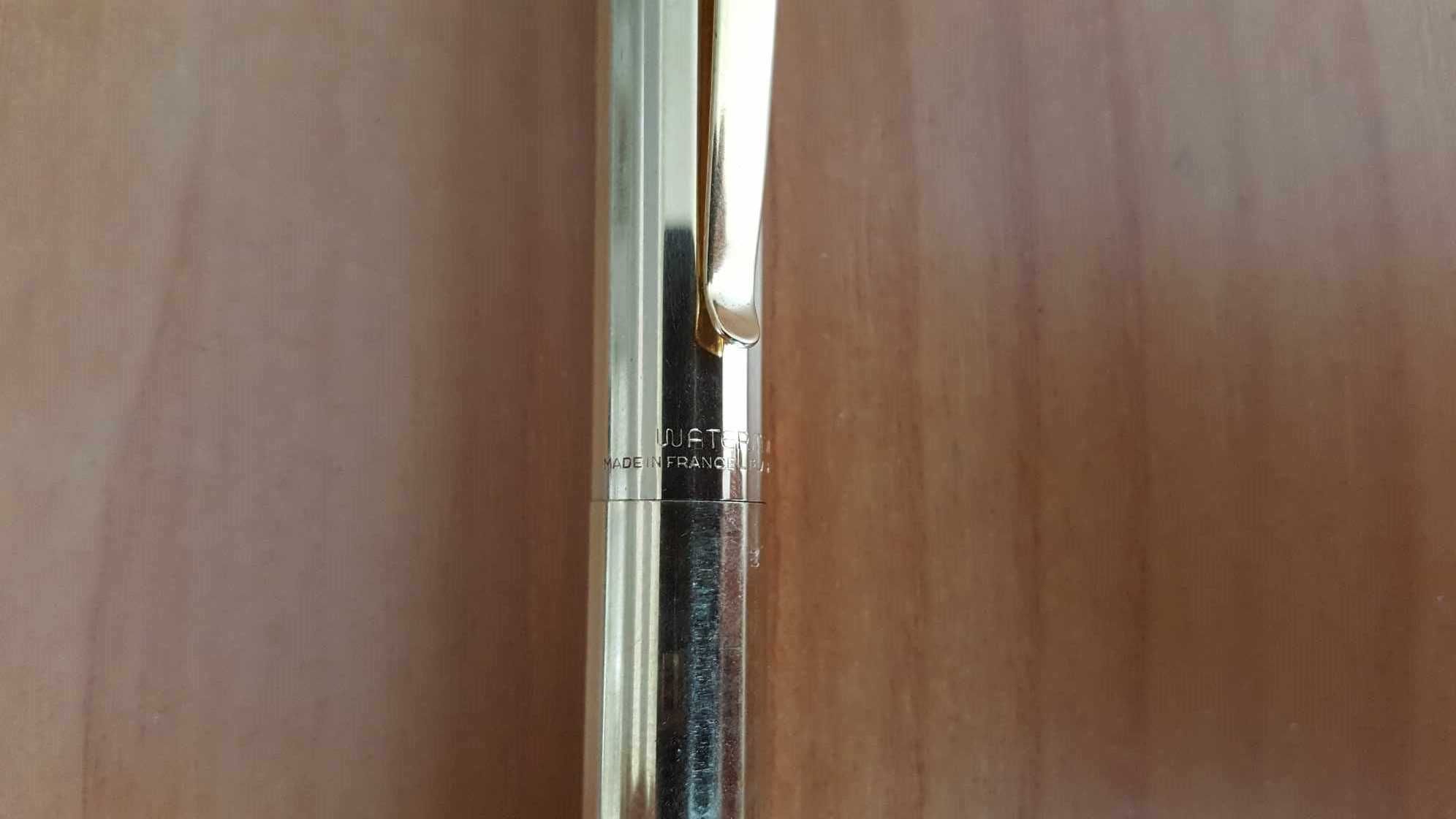 Stilou Waterman penita din aur 18K 750 si placat integral cu aur