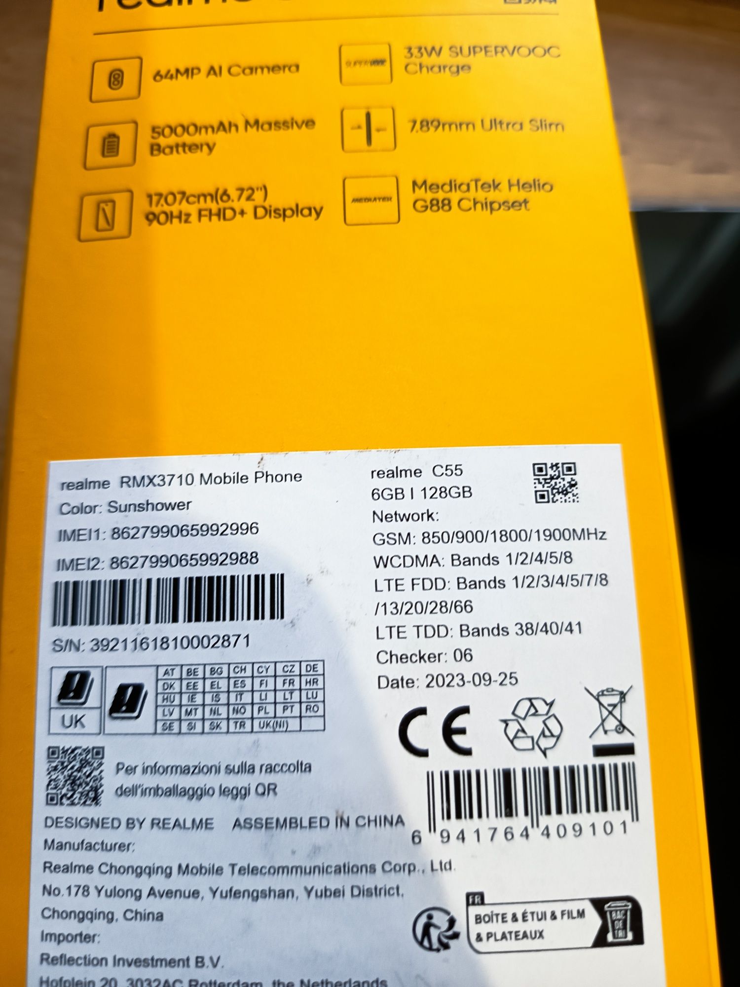 Realme C55 6GB RAM 128GB памет