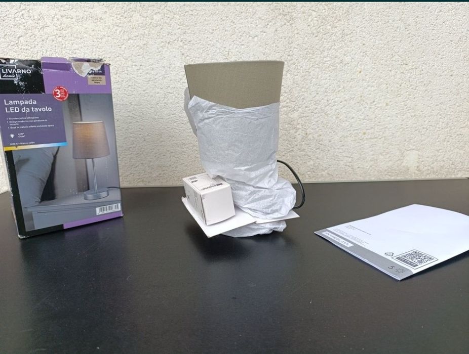 Lampa de masa LED LIVARNO home cu abajur textil veioza jucarie joc