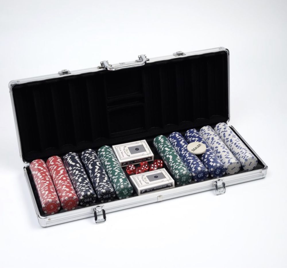 Покерный набор 500 фишек в кейсах