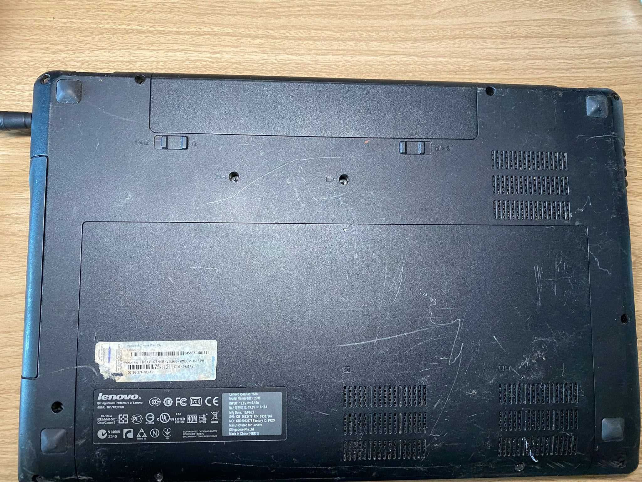 Placa de baza Lenovo IdeaPad Y580, i7 3610QM 8 Gb ram, hdd 320Gb