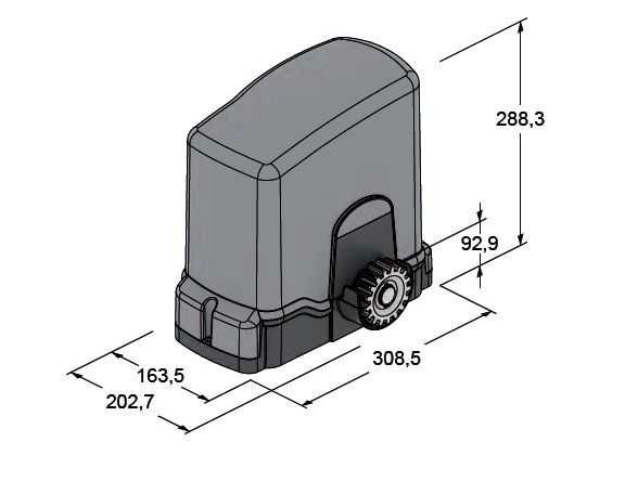 Kit automatizare poarta culisanta 500KG, TAU Italia 230V