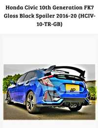 Eleron Honda Civic 10th Generation FK7 Gloss Black Spoiler 2016-20