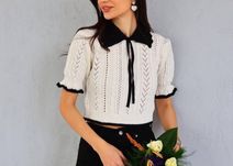 Zara кроп топ блуза