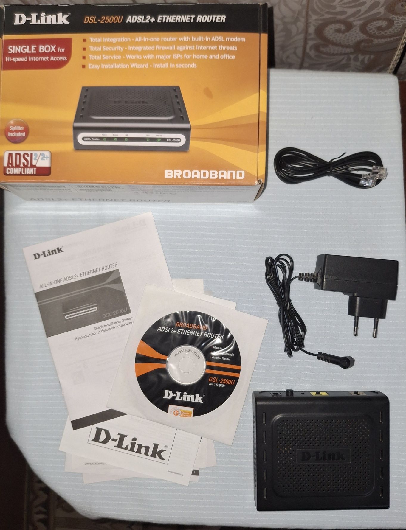Продаётся роутер D-Link DSL-2500U (ADSL2+ Ethernet Router)