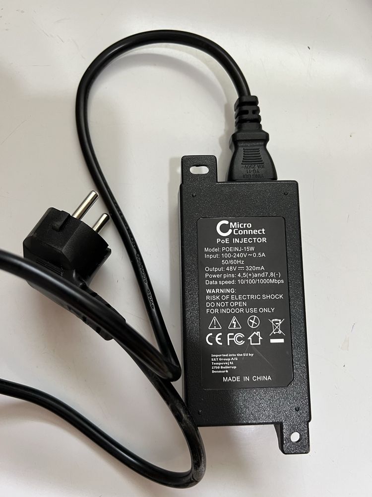 Injector PoE 15w gigabit.