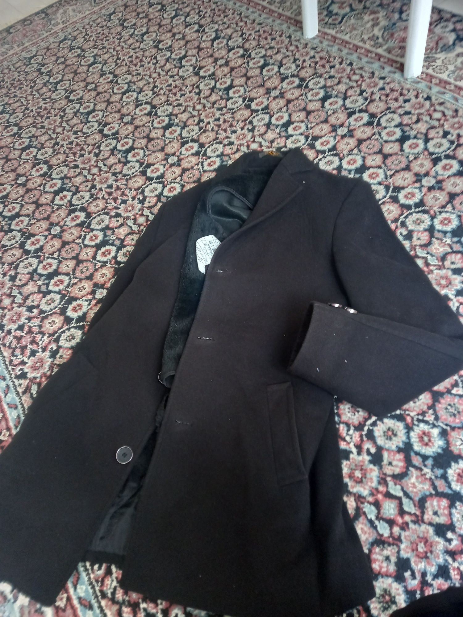 Пальто черный мужской