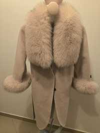 Palton Alpaca cu blana naturala