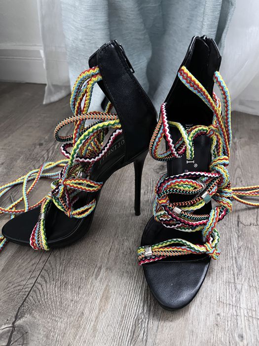 Sandale versatile multicolor, marimea 37, noi cu eticheta