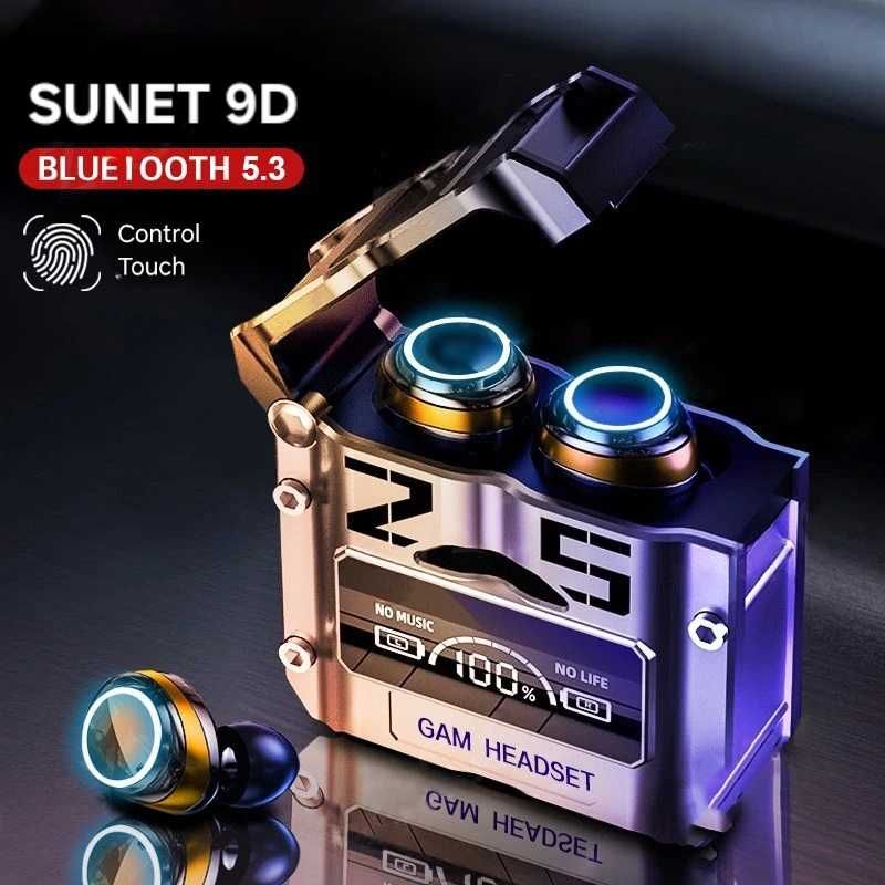 Căști Army. Sunet 9D. Cutie de încărcare/Powerbank 1200mAh inclus.