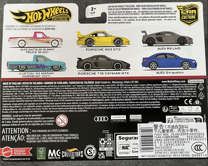 Hot Wheels Car Culture Porsche/Audi/Datsun