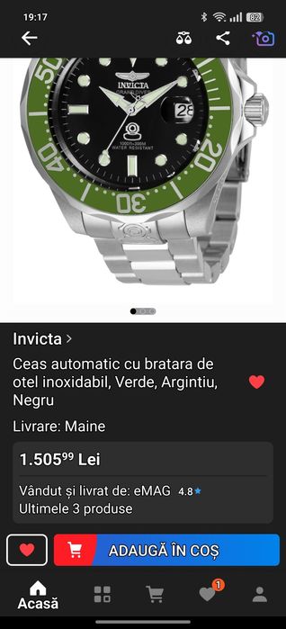invicta grand diver automatic,sigilat