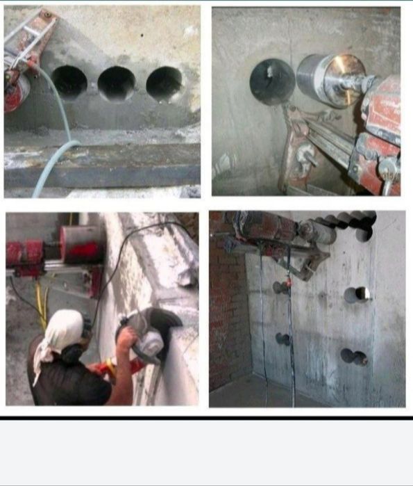 Almazni bur beton g'ish bulok teshish,istalgan razmerdagi teshiklar