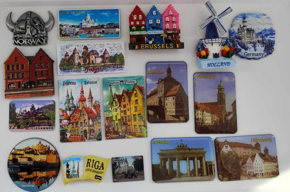 Магнити за хладилник от Европа, Азия, Африка и Южна Америка