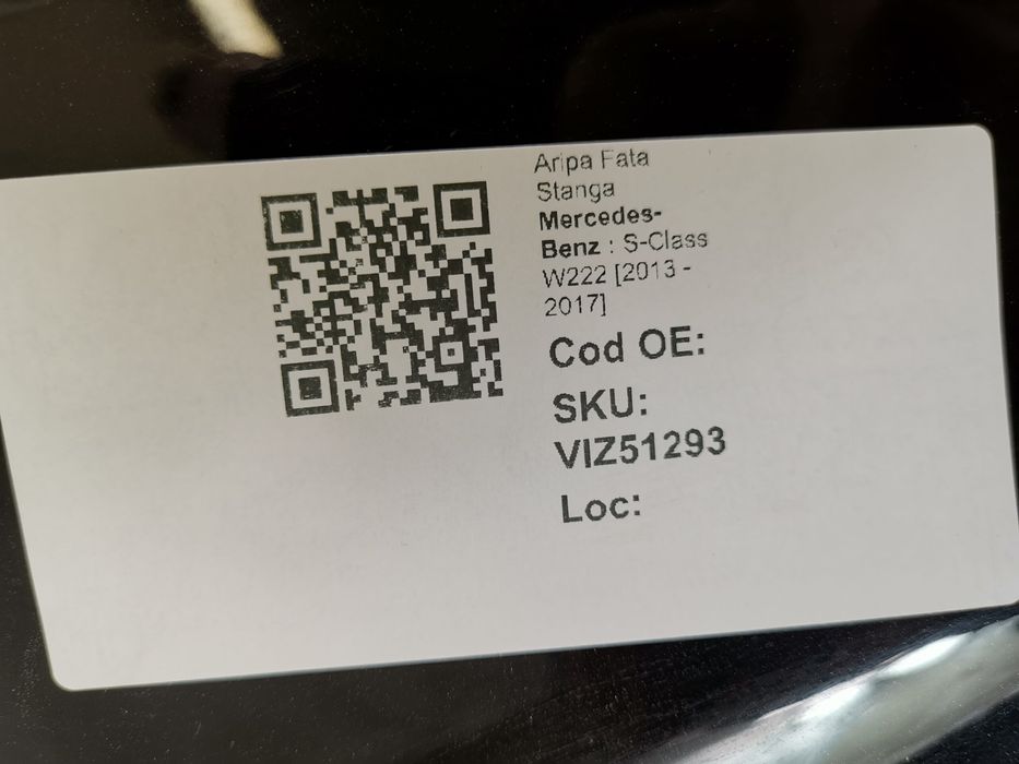 Ляво предно крило Мерцедес-Бенц / Mercedes-Benz S-Class W222 Оригиналн