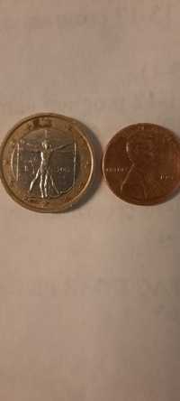 Moneda 1 € , 1 cent