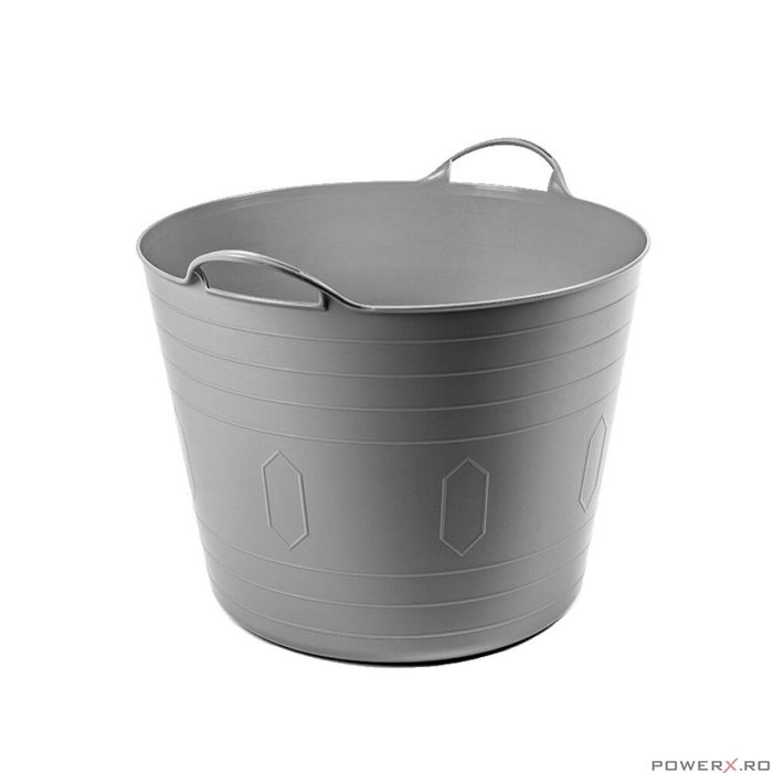 Cos multifunctional, din plastic gri, 26l, 46x40x32, Florina