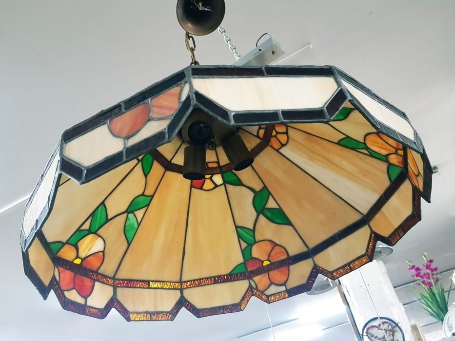 Lampa Tiffany sticlă, ,  3 becuri