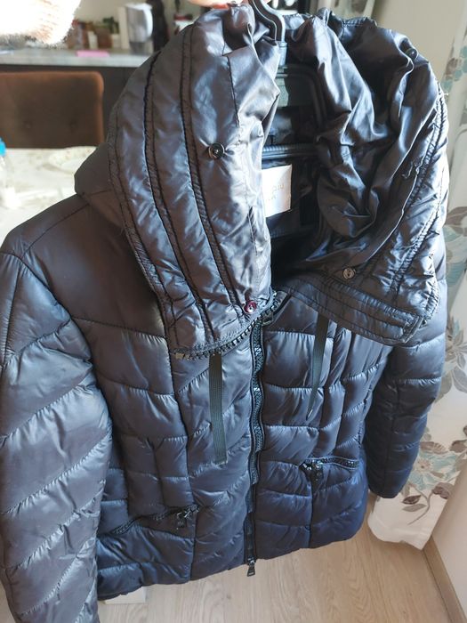 Черно дамско яке есен зима размер 38/40 (М/Л)