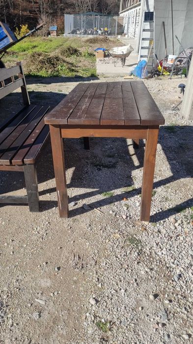 Градинса маса с 2 пейки