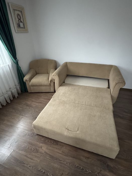 Vand canapea extensibila + fotoliu