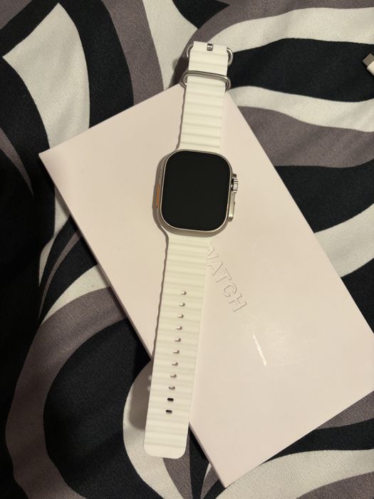 Ceas ultra 2 titanium case white ocean band