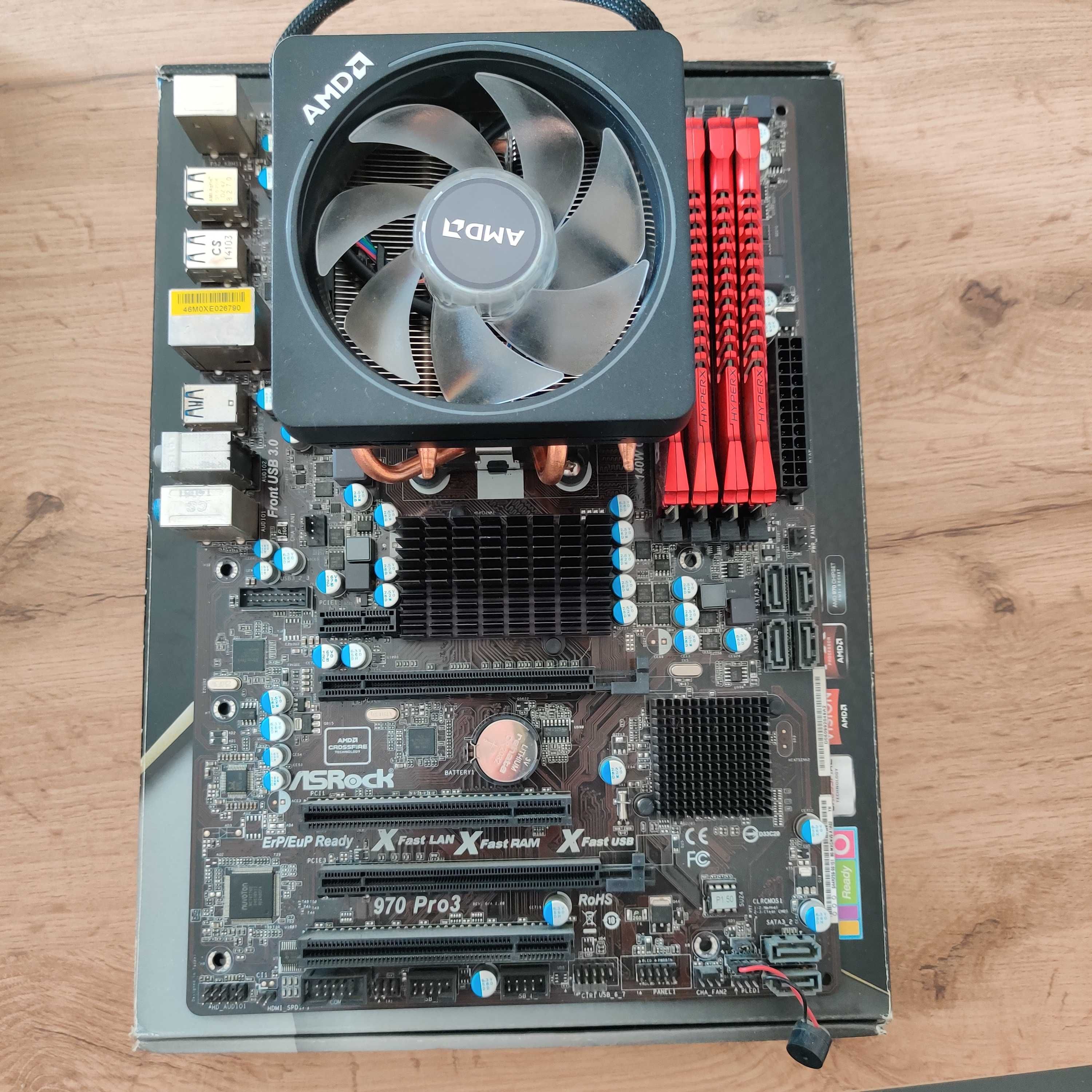 Дъно+процесор AMD Fx8350+16Gb рам+видеокарта GTX 980+охладител