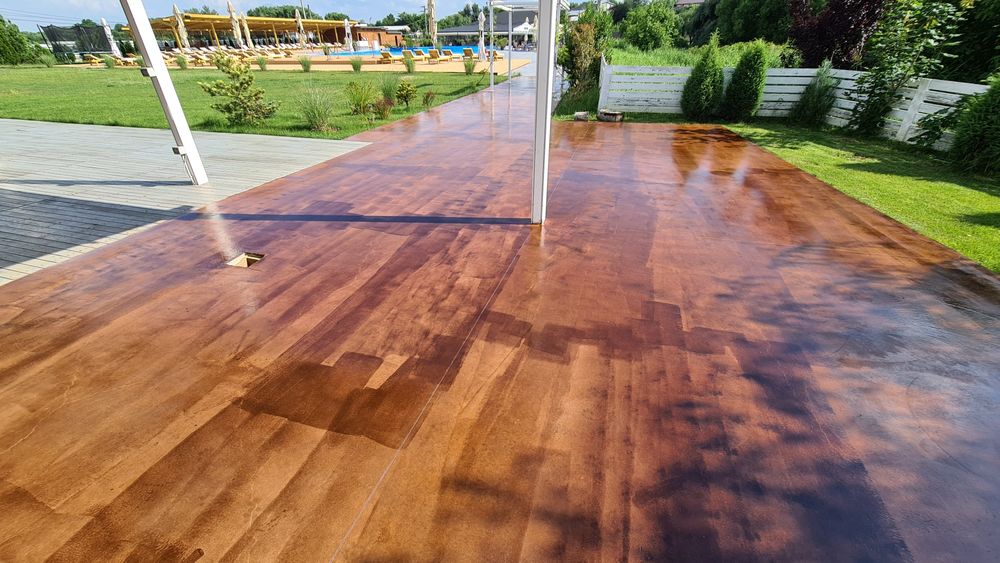 Turnare beton cu Elicopter și Cuarț gri sau colorat, Elicopterizare