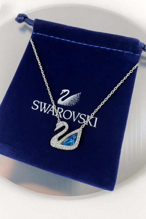 Colier Swan
Lebădă care dansează, Albastru, Placat cu rodiu