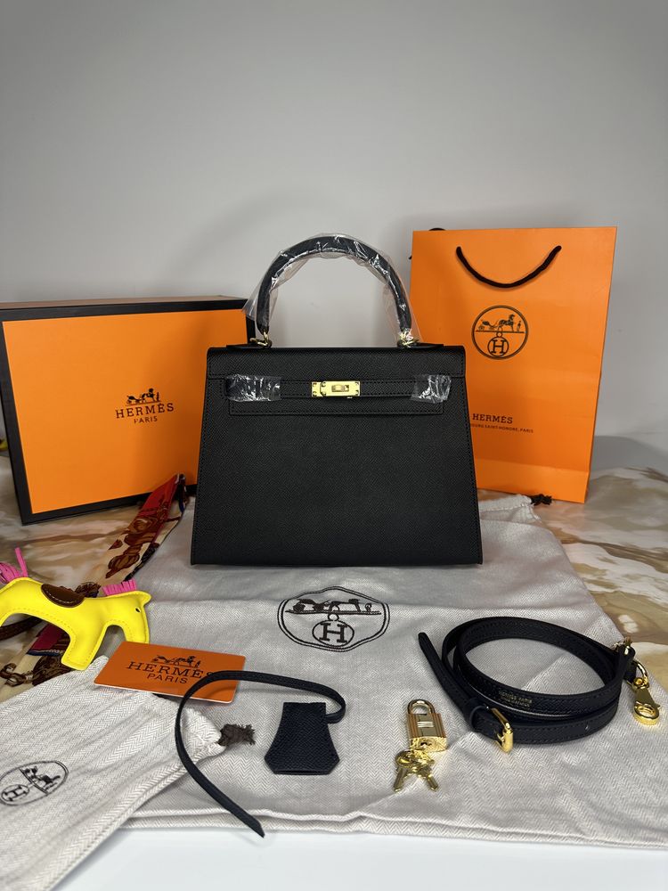 Geanta de lux HERMES Kelly 25 cm piele naturala 100% cadou(29