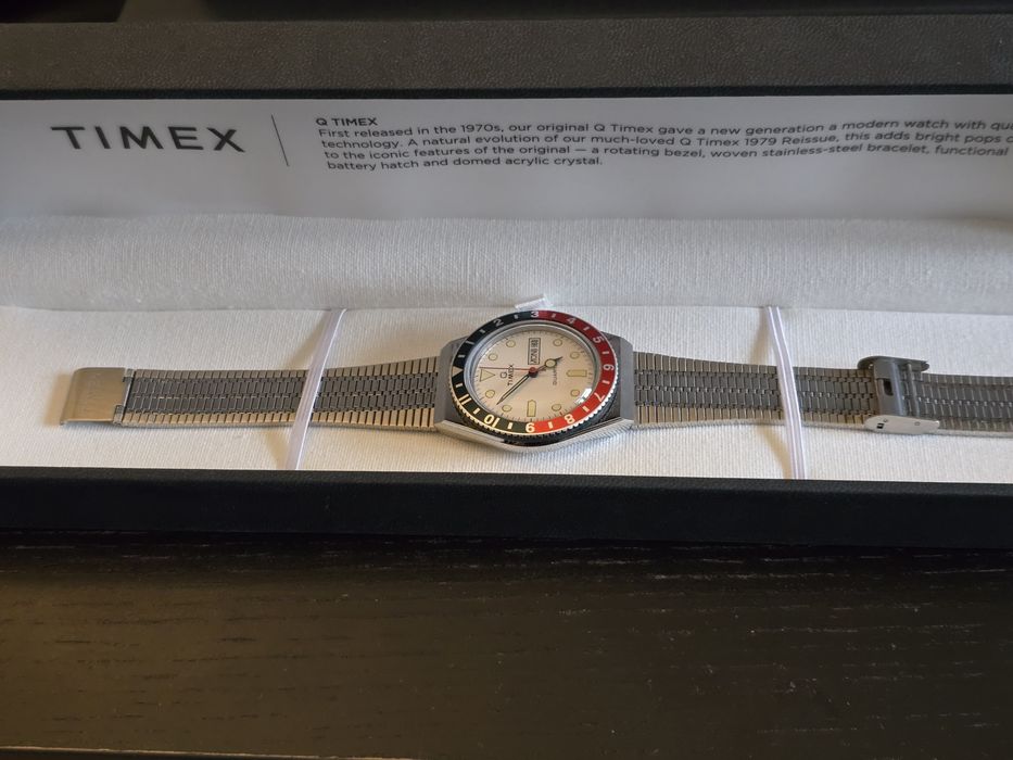 Timex Q Reissue Quartz, 38mm, Stainless Steel
