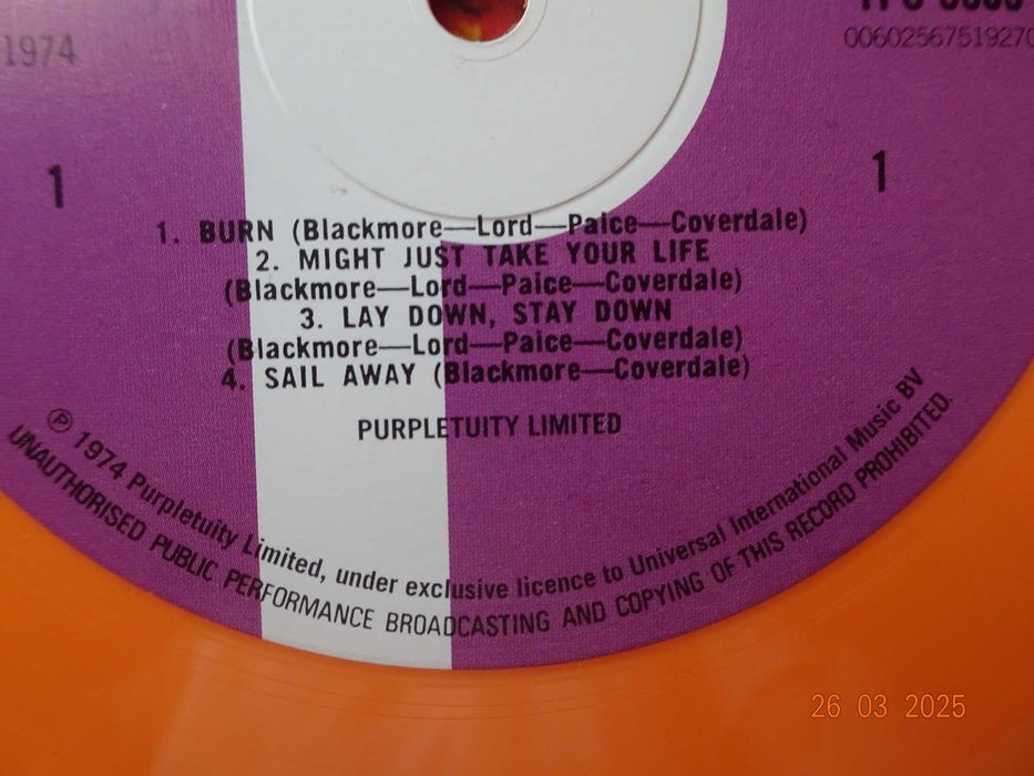 Плоча Deep Purple – Burn, 1974