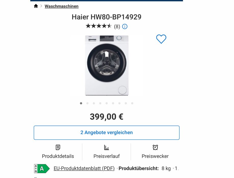 Mașină de spălat rufe Haier HW80-BP14929