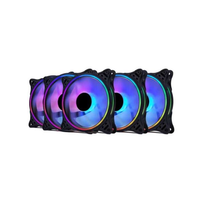 Set 6 Ventilatoare Carcasa 120x120 mm Pro Gaming ARGB Black,controller