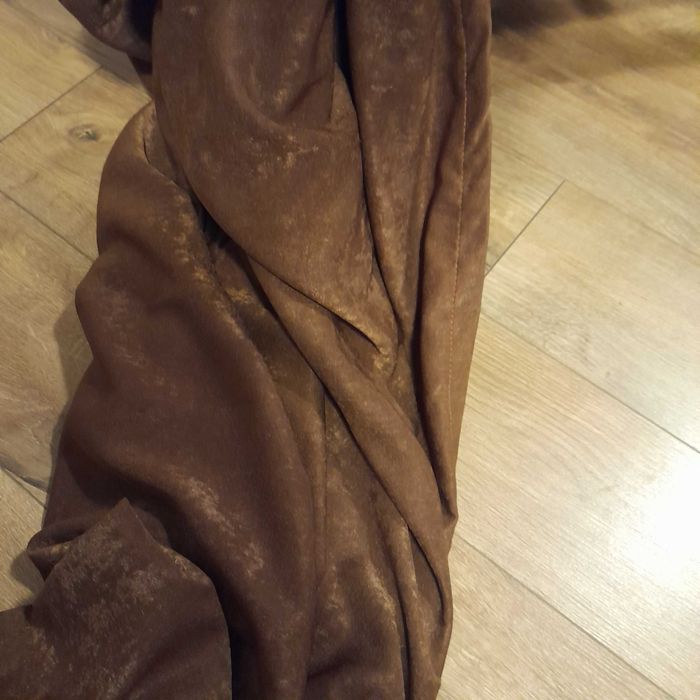 2 броя завеси пясъчни, кафяви 140/250