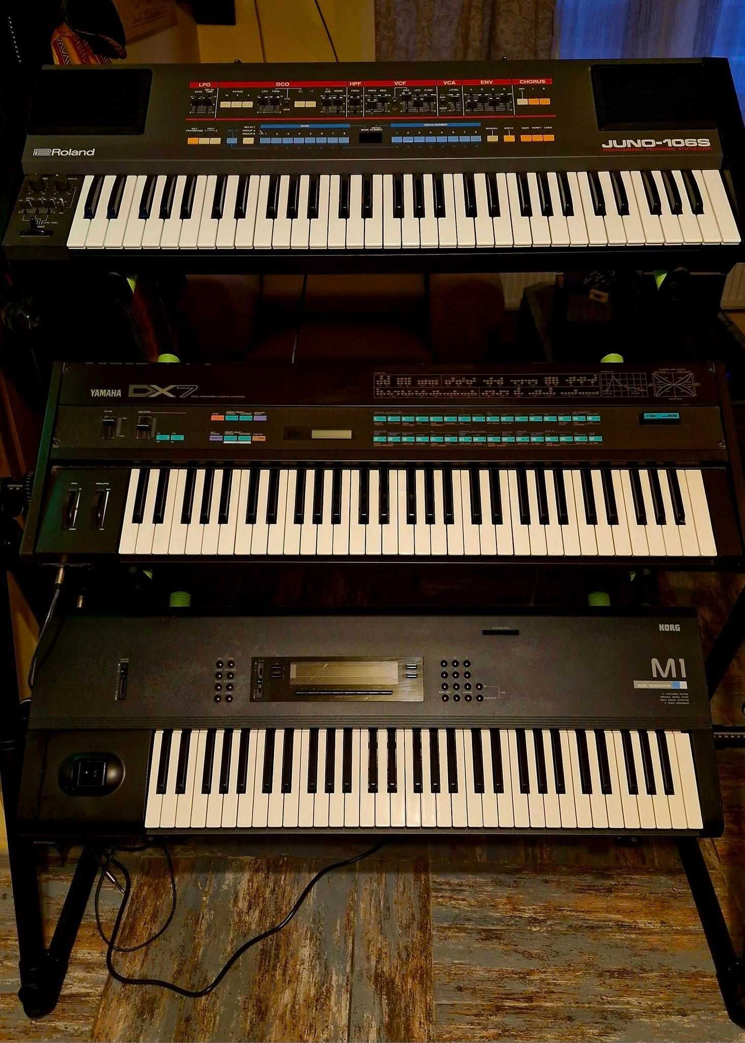 Roland Juno 106S, Yamaha DX7, Korg M1
