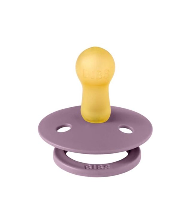 Suzeta pentru bebelusi BIBS Colour Latex, cu tetina rotunda, 6 luni +