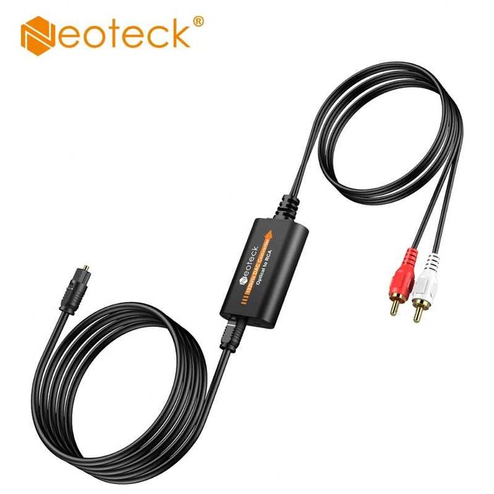 Cablu convertor audio digital optic SPDIF toslink la semnal analog RCA